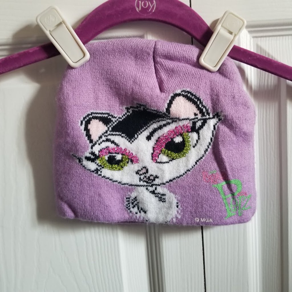 Bratz Girls Hat Knit Beanie Toboggan Beading Vintage Y2k Petz Catz